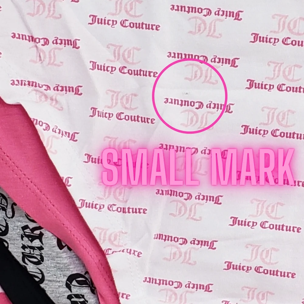 Juicy Couture Underwear 5 Pairs Cotton Spandex Large Pink NWT